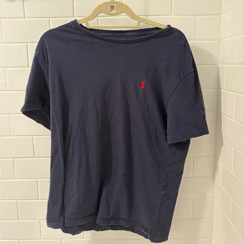 Polo by Ralph Lauren Blue and Red Short Sleeve Tee